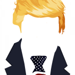 Depiction of outline of Donald Trump. Via license from Shutterstock or Creative Commons.